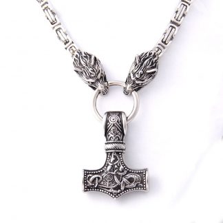 Handmade Titanium Steel Thor's Hammer Pendant